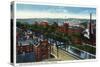 Lewiston, Maine - Aerial View of the Mills and Canal-Lantern Press-Stretched Canvas