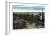 Lewiston, Maine - Aerial View of the Mills and Canal-Lantern Press-Framed Art Print
