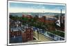 Lewiston, Maine - Aerial View of the Mills and Canal-Lantern Press-Mounted Art Print