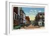 Lewiston, Maine - Lisbon Street View of Town, c.1944-Lantern Press-Framed Art Print