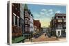 Lewiston, Maine - Lisbon Street View of Town, c.1944-Lantern Press-Stretched Canvas