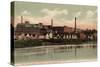 Lewiston, Maine, Southeastern View from the South Bridge-Lantern Press-Stretched Canvas