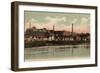 Lewiston, Maine, Southeastern View from the South Bridge-Lantern Press-Framed Art Print