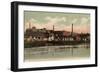 Lewiston, Maine, Southeastern View from the South Bridge-Lantern Press-Framed Art Print