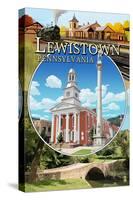 Lewistown, Pennsylvania - Montage Scenes-Lantern Press-Stretched Canvas