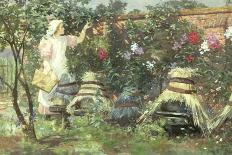 Picking Fruit in a Suffolk Garden-Lexden Lewis Pocock-Giclee Print