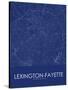 Lexington-Fayette, United States of America Blue Map-null-Stretched Canvas