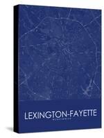 Lexington-Fayette, United States of America Blue Map-null-Stretched Canvas