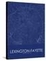 Lexington-Fayette, United States of America Blue Map-null-Stretched Canvas