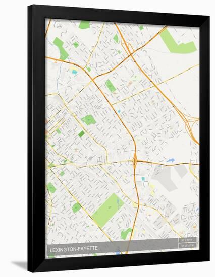Lexington-Fayette, United States of America Map-null-Framed Poster