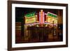 Lexington Kentucky neon marquee sign for movie theater saying Kentucky-null-Framed Photographic Print