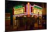 Lexington Kentucky neon marquee sign for movie theater saying Kentucky-null-Mounted Photographic Print