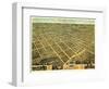 Lexington, Kentucky - Panoramic Map-Lantern Press-Framed Art Print