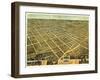 Lexington, Kentucky - Panoramic Map-Lantern Press-Framed Art Print