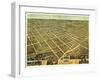 Lexington, Kentucky - Panoramic Map-Lantern Press-Framed Art Print