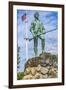 Lexington Minute Man Patriot Statue, Lexington Battle Green, Massachusetts.-William Perry-Framed Photographic Print