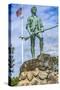Lexington Minute Man Patriot Statue, Lexington Battle Green, Massachusetts.-William Perry-Stretched Canvas