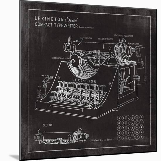Lexington Typewriter-The Vintage Collection-Mounted Giclee Print