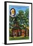 Lexington, VA, Exterior View of the Lee Memorial Chapel, Washington and Lee University-Lantern Press-Framed Art Print