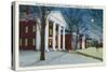 Lexington, VA, Exterior View of Washington, Lee University at Night during Winter-Lantern Press-Stretched Canvas