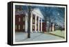 Lexington, VA, Exterior View of Washington, Lee University at Night during Winter-Lantern Press-Framed Stretched Canvas