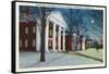 Lexington, VA, Exterior View of Washington, Lee University at Night during Winter-Lantern Press-Framed Stretched Canvas