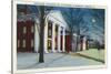 Lexington, VA, Exterior View of Washington, Lee University at Night during Winter-Lantern Press-Stretched Canvas