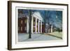 Lexington, VA, Exterior View of Washington, Lee University at Night during Winter-Lantern Press-Framed Art Print