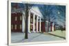 Lexington, VA, Exterior View of Washington, Lee University at Night during Winter-Lantern Press-Stretched Canvas