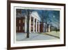 Lexington, VA, Exterior View of Washington, Lee University at Night during Winter-Lantern Press-Framed Art Print