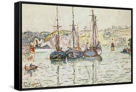 Lezardrieux-Paul Signac-Framed Stretched Canvas