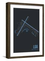 LGA Airport Layout-08 Left-Framed Giclee Print