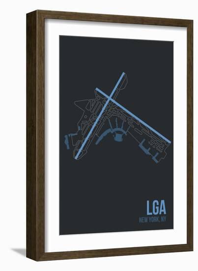 LGA Airport Layout-08 Left-Framed Giclee Print