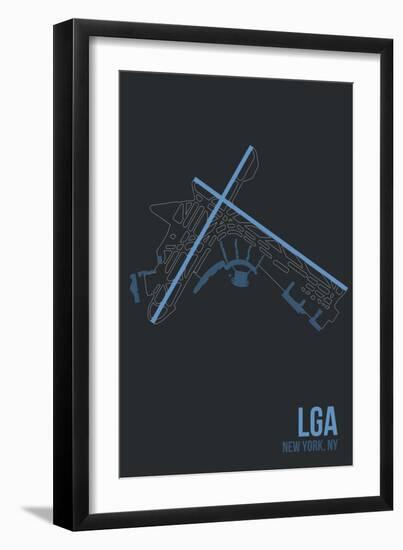 LGA Airport Layout-08 Left-Framed Giclee Print