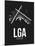 LGA New York Airport Black-NaxArt-Mounted Art Print