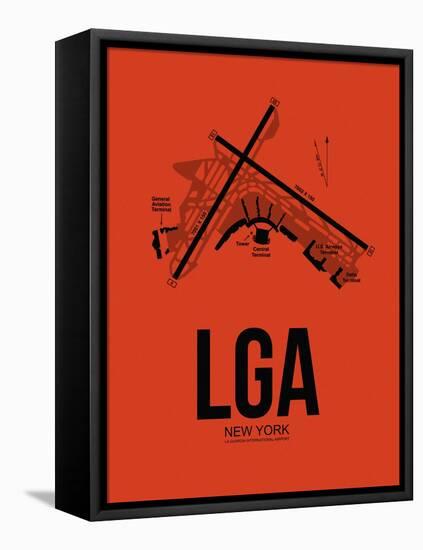 LGA New York Airport Orange-NaxArt-Framed Stretched Canvas