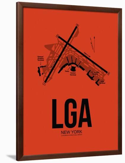 LGA New York Airport Orange-NaxArt-Framed Art Print