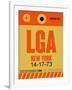 LGA New York Luggage Tag 1-NaxArt-Framed Art Print