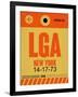 LGA New York Luggage Tag 1-NaxArt-Framed Art Print