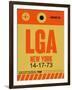 LGA New York Luggage Tag 1-NaxArt-Framed Art Print