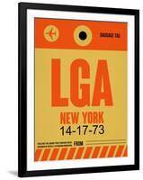 LGA New York Luggage Tag 1-NaxArt-Framed Art Print