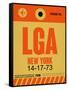 LGA New York Luggage Tag 1-NaxArt-Framed Stretched Canvas