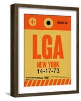 LGA New York Luggage Tag 1-NaxArt-Framed Art Print