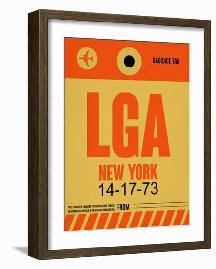 LGA New York Luggage Tag 1-NaxArt-Framed Art Print