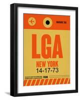 LGA New York Luggage Tag 1-NaxArt-Framed Art Print