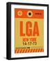 LGA New York Luggage Tag 1-NaxArt-Framed Art Print