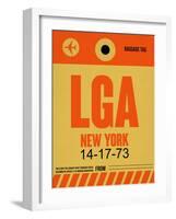 LGA New York Luggage Tag 1-NaxArt-Framed Art Print