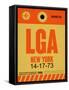 LGA New York Luggage Tag 1-NaxArt-Framed Stretched Canvas