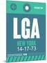 LGA New York Luggage Tag 2-NaxArt-Mounted Art Print