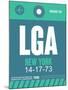 LGA New York Luggage Tag 2-NaxArt-Mounted Art Print